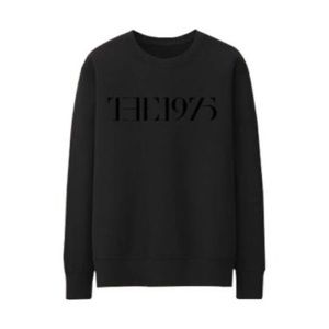 UK pop rock band The 1975 Black Sweater w/ band logo in black writing